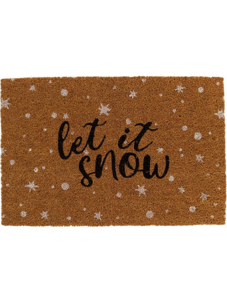 Χαλάκι εισόδου Let it snow 38x58εκ. κοκοφοίνικας