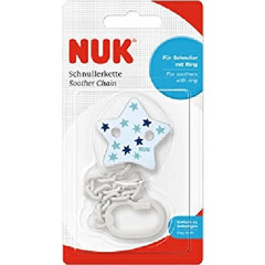 Nuk Soother Chain Αλυσίδα πιπίλας (0-36m) Γαλάζιο Αστεράκι 1 τεμάχιο