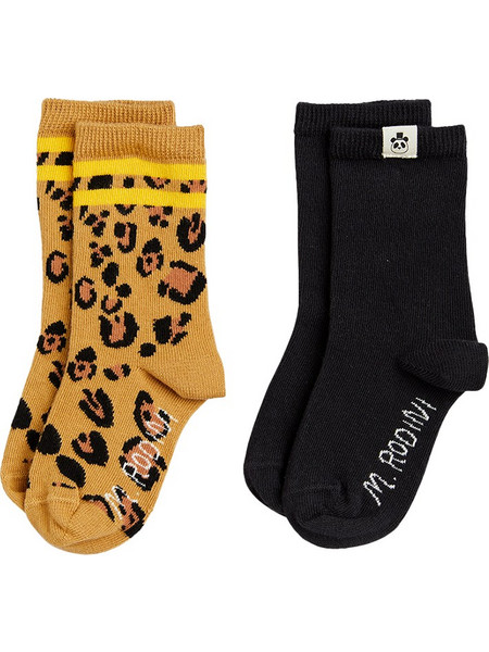 MINI RODINI Basic leopard 2-pack socks (1000015800 TYPE) Multicolor Κορίτσι Collection FW24-25