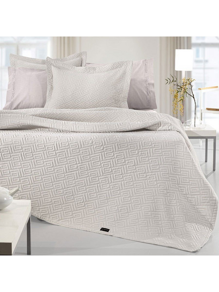 Κουβέρτα Pattern Natural Guy Laroche Υπέρδιπλo 245x260cm Βαμβάκι-Πολυέστερ