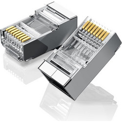 Ugreen Ακροδέκτης Βύσμα RJ45 Cat.6 Shielded Crimp Connector Metal Plug 10τμχ (20333)