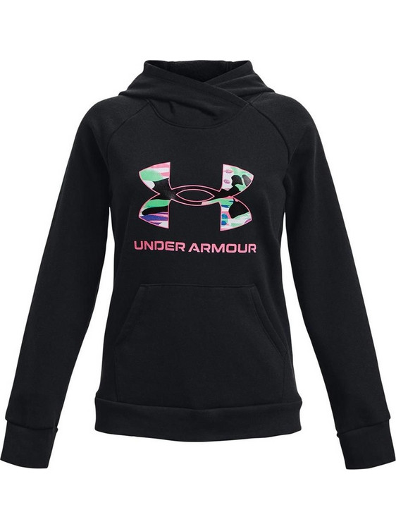 Under Armour Rival Παιδικό Φούτερ με Κουκούλα Μαύρο 1373127-001