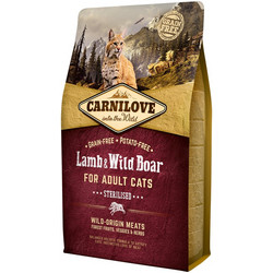 Carnilove into the Wild Adult Sterilised Grain & Potato Free with Lamb & Wild Boar 2kg