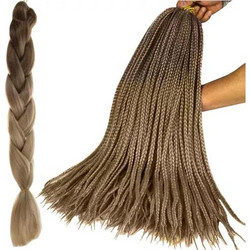 Συνθετικά Μαλλιά Πλεξούδα Ξανθό Ombre, 60cm - Soulima