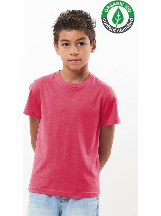 CPOINT CP122020 Παιδικό Unisex Μονόχρωμο Μπλουζάκι Με Κοντό Μανίκι Λαιμόκοψη Φούξια