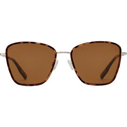 Hawkers Chill Brown Ανδρικά Γυαλιά Ηλίου Τετράγωνα Κοκάλινα Μεταλλικά Χρυσά με Καφέ Polarized Φακό