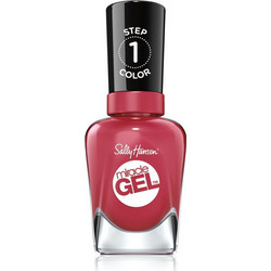 Sally Hansen Miracle Gel Step1 256 Proper P-Rose Gloss Βερνίκι Νυχιών Μακράς Διαρκείας Quick Dry 14.7ml
