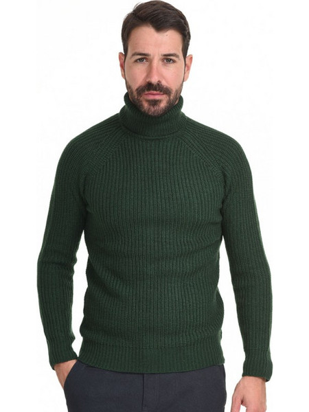 Smart Ανδρική Πλεκτή Μπλούζα Ζιβάγκο Χακί 999-639-228