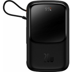 Baseus Qpow Pro Digital Display Power Bank 10000mAh 20W με Θύρα USB-A & Θύρα USB-C Quick Charge 3.0 & Power Delivery Black