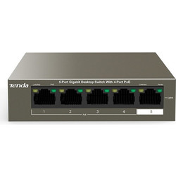 Tenda TEG1105P-4-63W Managed L2 Switch με 5 Θύρες Ethernet 1Gbps