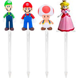 Super Mario Bros Food Picks 4 τεμάχια