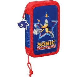 Safta Sonic The Hedgehog Let's Roll Κασετίνα Γεμάτη με 2 Θήκες Μπλε 412396854