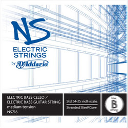 D'Addario NS716 Σετ 4 Χορδές Τσέλου Plain Steel Medium Tension