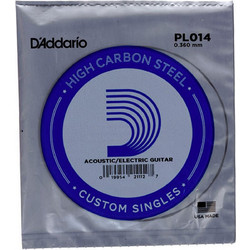 D'Addario PL014 Χορδή Ηλεκτρικής / Ακουστικής Κιθάρας Plain Steel 14"