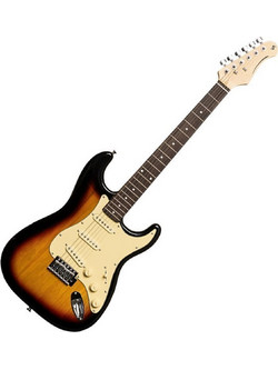 Stagg SES-30 Ηλεκτρική Κιθάρα ST Style με SSS Μαγνήτες και Ταστιέρα Rosewood Sunburst