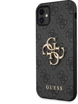 Guess PU 4G Metal Logo Θήκη iPhone 11 - Grey