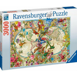 Puzzle Ravensburger Flora Fauna World Map 3000 Κομμάτια