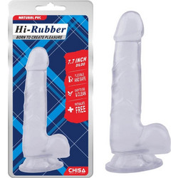 Chisa Novelties Hi-Rubber 7.7" Ρεαλιστικό Dildo με Βεντούζα & Όρχεις 19.5cm Clear