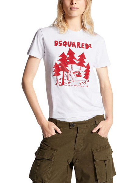 HOUSE LOGO REGULAR FIT T-SHIRT WOMEN DSQUARED2