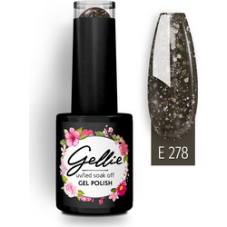 Gellie UV Led Soak Off E 278 Glitter Ημιμόνιμο Βερνίκι Νυχιών 10ml