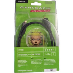 Oehlbach FW 100 Καλώδιο Video / Camcorder 1 m Black