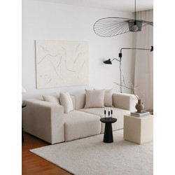 Papatya Yolo Τριθέσιος Καναπές Λευκός 222x110x89cm