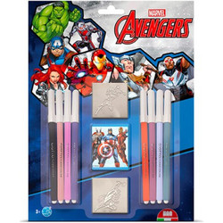 Σετ σφραγίδες και μαρκαδόροι Avengers