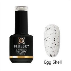 Bluesky Uv Gel Polish Egg Shell Matte No Wipe Top Coat Glitter Ημιμόνιμο Βερνίκι Νυχιών 15ml