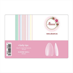 Alezori Gelly AG-01 Small Almond Tips Νυχιών 240τμχ