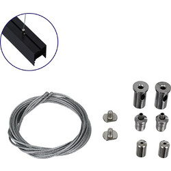 GLOBOSTAR(R) SUSPENSION 70899 Σύστημα Κρέμασης με 2 Ρυθμιζόμενες Ντίζες + Εξαρτήματα Ειδικό για Προφίλ Αλουμινίου - Μ1 x Π1 x Υ200cm 70899