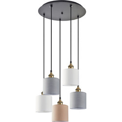 Home Lighting Magnum Κρεμαστό Φωτιστικό Οροφής Πολύφωτο Λευκό SE21-BR-10-5BL-SH123 77-9034