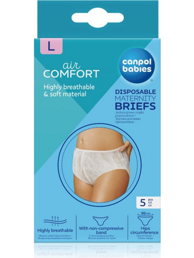 Canpol babies Maternity Briefs εσώρουχα λοχείας μέγεθος L 5 τμχ