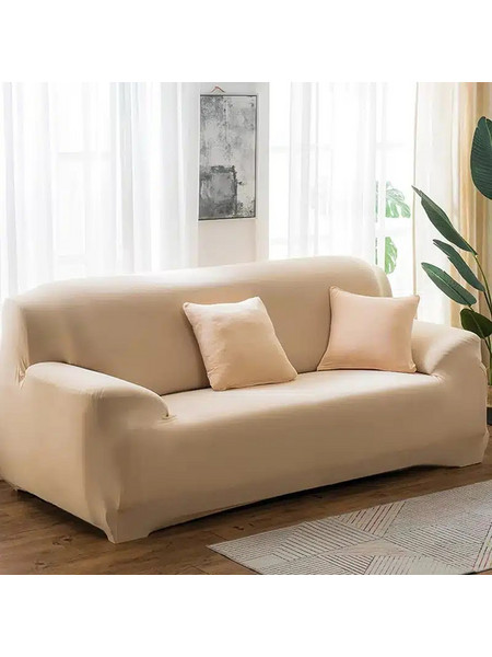 Ελαστικά Καλύμματα για Τριθέσιο Καναπέ 180cm - 230 cm Μπεζ