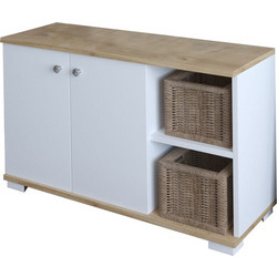 Έπιπλο εισόδου Deril λευκό-sonoma 90x33x52.5εκ