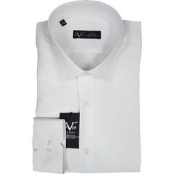 Versace 19V69 Ανδρικό Πουκάμισο Βαμβακερό Μακρυμάνικο Κανονική Γραμμή Λευκό