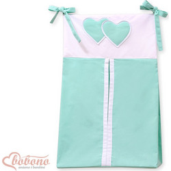 Diaper bag- Hanging Hearts mint