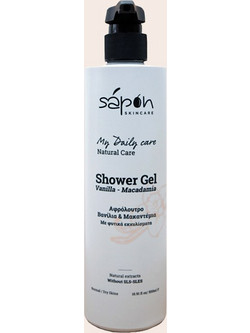 Sapon Vanilla & Macadamia Αφρόλουτρο σε Gel για Ξηρό Δέρμα 500ml