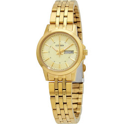 Citizen Eco-Drive Γυναικείο Ρολόι Solar με Χρυσό Μεταλλικό Μπρασελέ EQ0603-59P