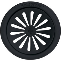 Σχάρα Δαπέδου Φ100 Σταθερή Μαύρη Ματ Inox Viospiral