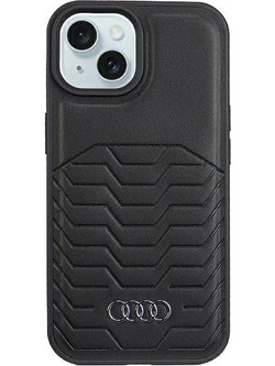 Audi Synthetic Leather Case with MagSafe for iPhone 15/14/13 - Black