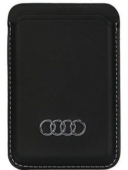 Audi Synthetic Leather magnetic wallet compatible with MagSafe - black
