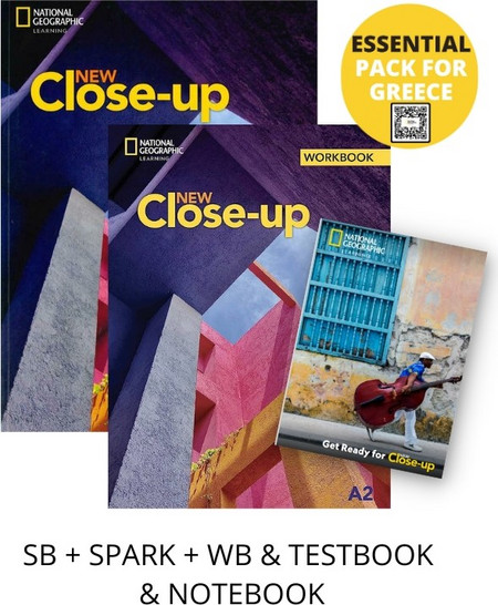 NEW CLOSE-UP A2 ESSENTIAL PACK FOR GREECE (SB + SPARK + WB & TESTBOOK & NOTEBOOK)