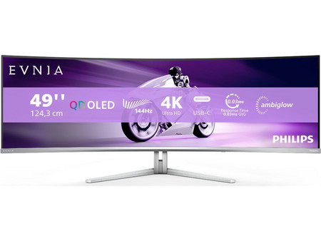 Philips Evnia 49M2C8900L Ultrawide QD-OLED HDR Curved Gaming Monitor 48.9" 5120x1440 144Hz 0.03ms