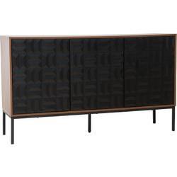 467598 ZUMA ΜΠΟΥΦΕΣ ΚΑΡΥΔΙ ΜΑΥΡΟ 148X40X85.5CM
