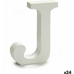 Στίχοι J (24 Μονάδες) Λευκό Ξύλο 2 x 11 cm