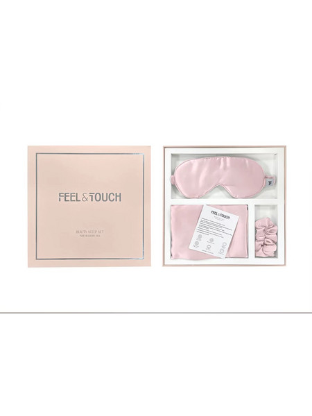 Σετ 100% Μεταξωτή Μαξιλαροθήκη 3 τεμαχίων Beauty Sleep Feel & Touch - 58 - Pudra