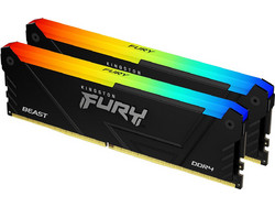 Kingston Fury Beast RGB 2023 32GB (2X16GB) DDR4 RAM 3200MHz C16 Black KF432C16BB2AK2/32