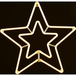 Φωτοσωλήνας Μονοκάναλος Αστέρι διπλό Neon LED Λευκό Θερμό