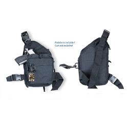 Τσαντάκι ώμου Barbaric black sling bag pour gun