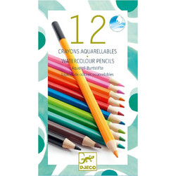 Djeco Aquarell Ξυλομπογιές Ακουαρέλας Σετ 12τμχ